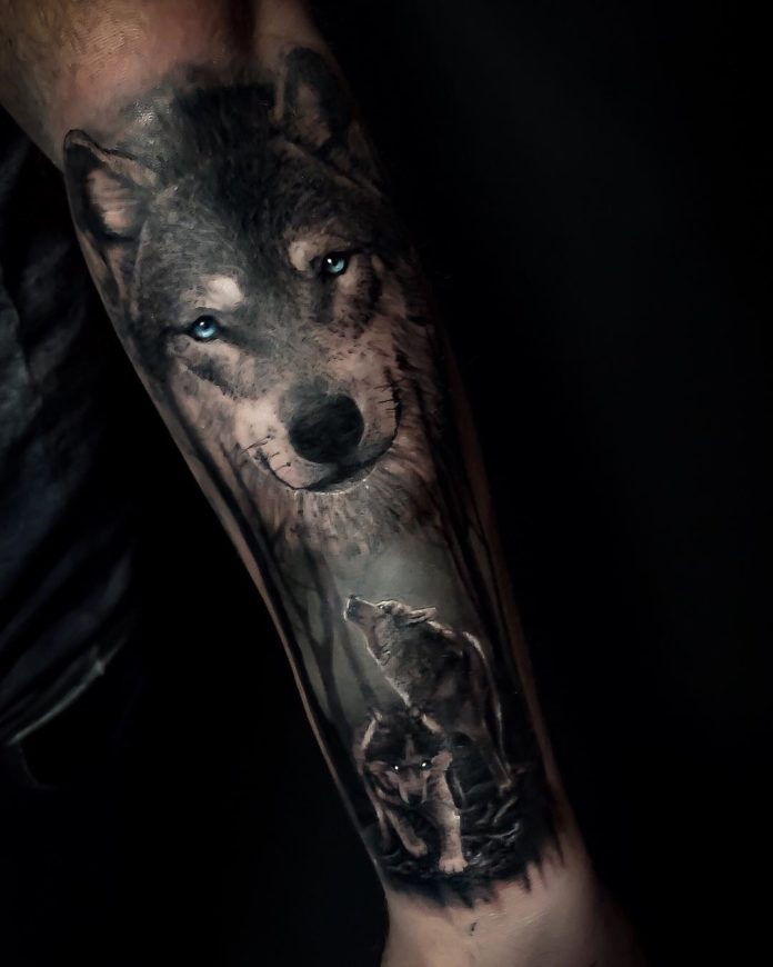 10 1 - Top 100 Tatouages Loup pour Homme
