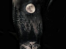 tatouage forêt pour homme