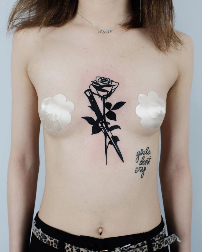 26 1 - 100 Tatouages Rose pour Femme